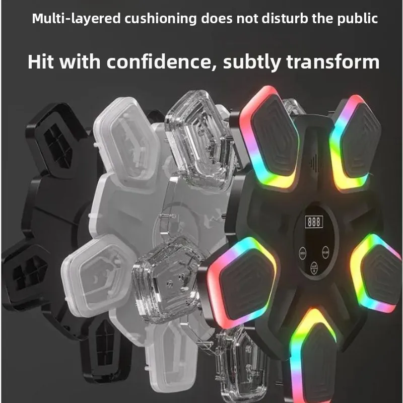 `Cool Smart Bluetooth Music Boxing Wall Target, Home Fitness Boxing Training Machine Indoor Punch Exercise Sports Entertainment`