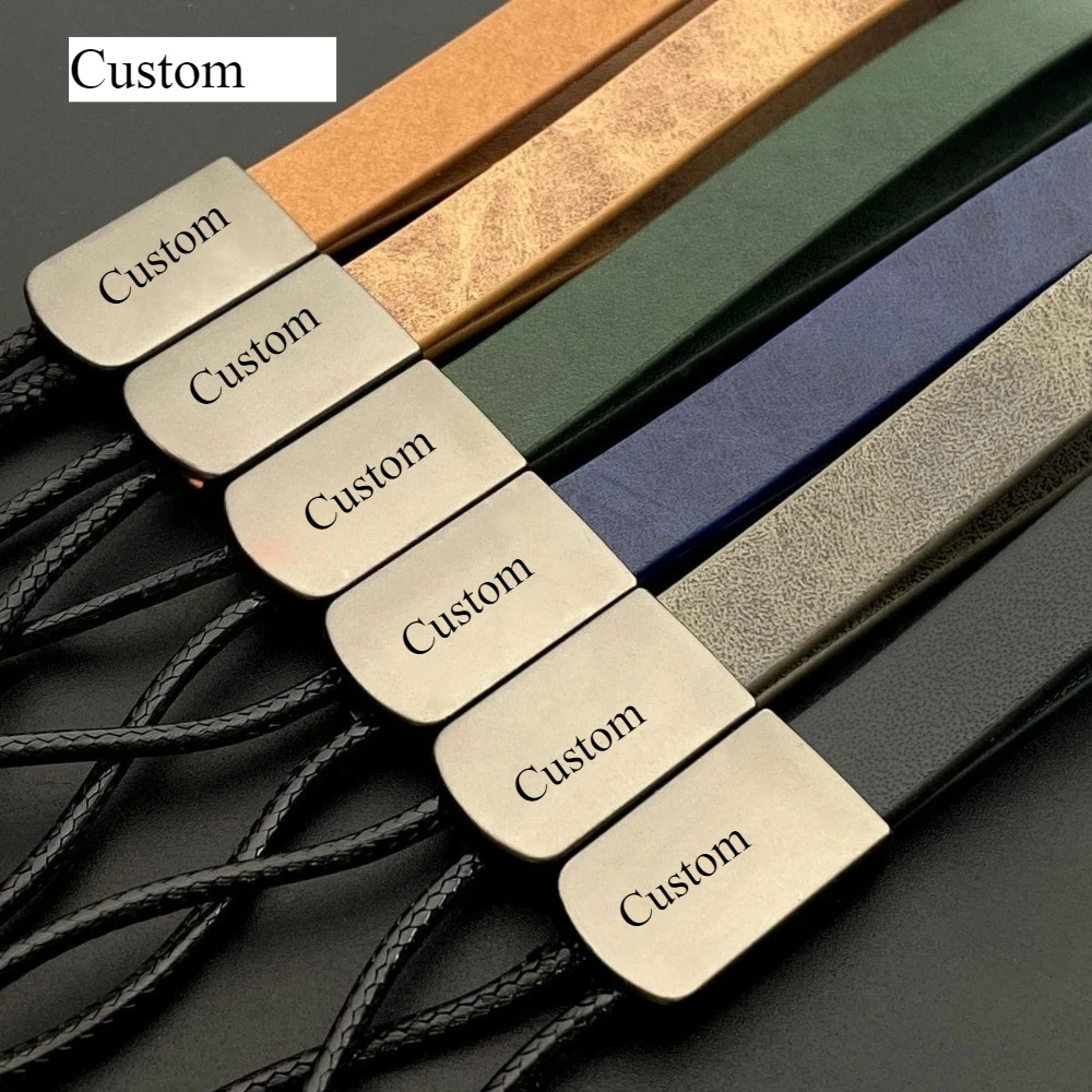 Chaveiro de Couro Simples para Moto, Pingente de Bolsa, Alça de Ombro para Celular, Carro, Cinto, Chaveiro Pequeno Criativo, Cordão para Chaves