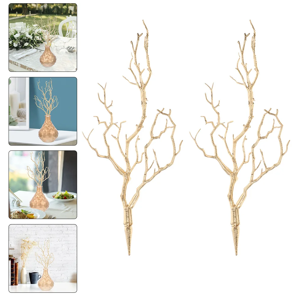 

2pcs Simulated Tree Branch Ornaments Artificial Plastic Branches For Home Decor Vase Filler Decorative Branches Living Room