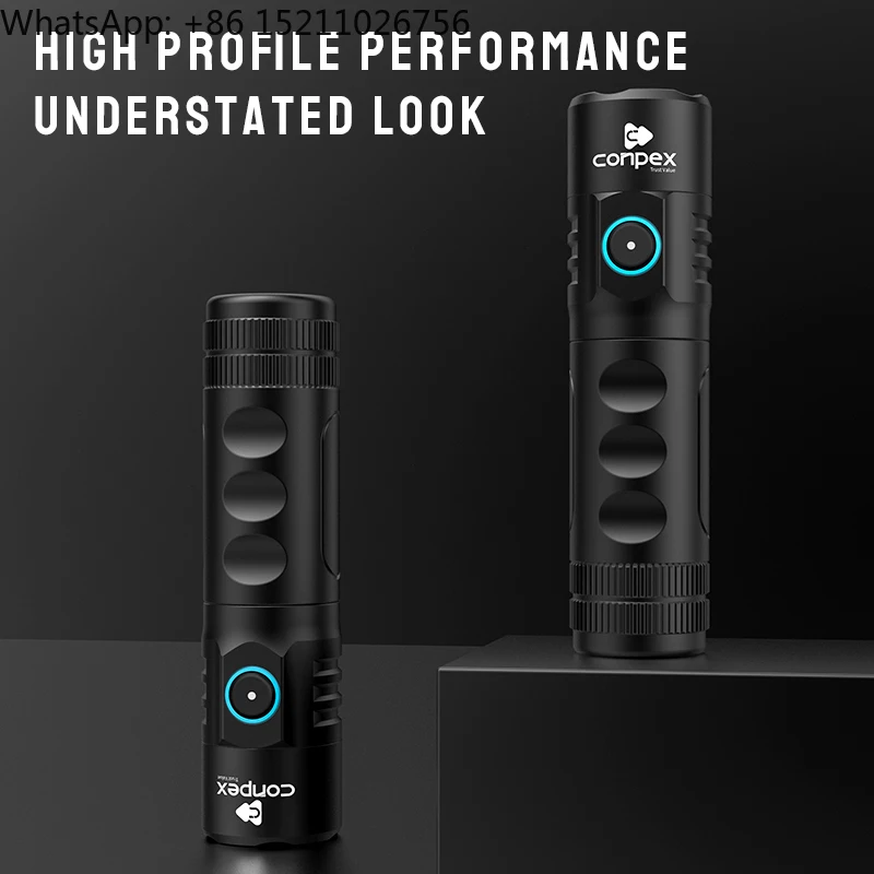 Conpex New Style High Quality 2000Lm Light 6000K Camping Fishing Lamp Led Torches Torch Rechargeable Flashlight