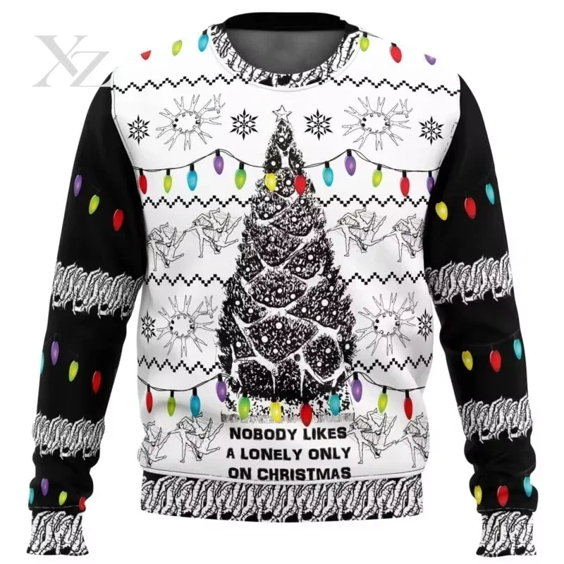 Engraçado papai noel impressão moda esportes suéteres masculino casual em torno do pescoço pulôver com capuz feio hugly camisola