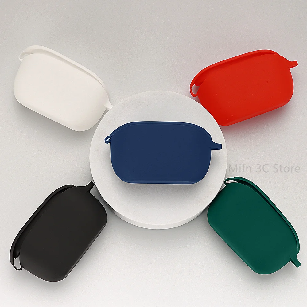 غلاف حماية من السيليكون لـ JBL Vibe 100 TWS - True سماعات لاسلكية داخل الأذن غطاء حماية من السيليكون مع سلسلة مفاتيح لـ JBL wave100 TWS