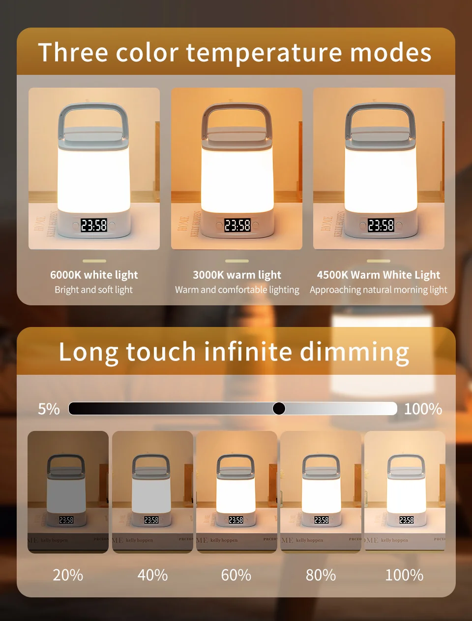 LED Night Light Bedside Rechargeable Desk Lamp Bedroom Baby Feeding Eye Protection Sleep Children's Room LightS Table Lamp