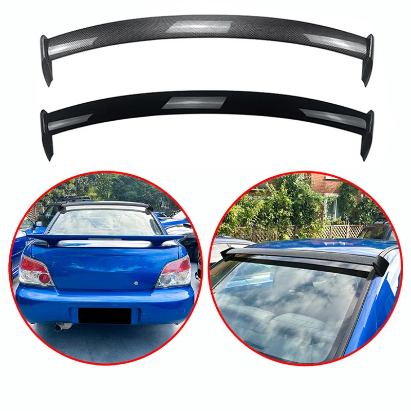 

For Subaru Impreza WRX STI 2002-2007 High Quality ABS Car Rear Roof Wing Spoiler Carbon Fiber Look Car Styling Accessories Part