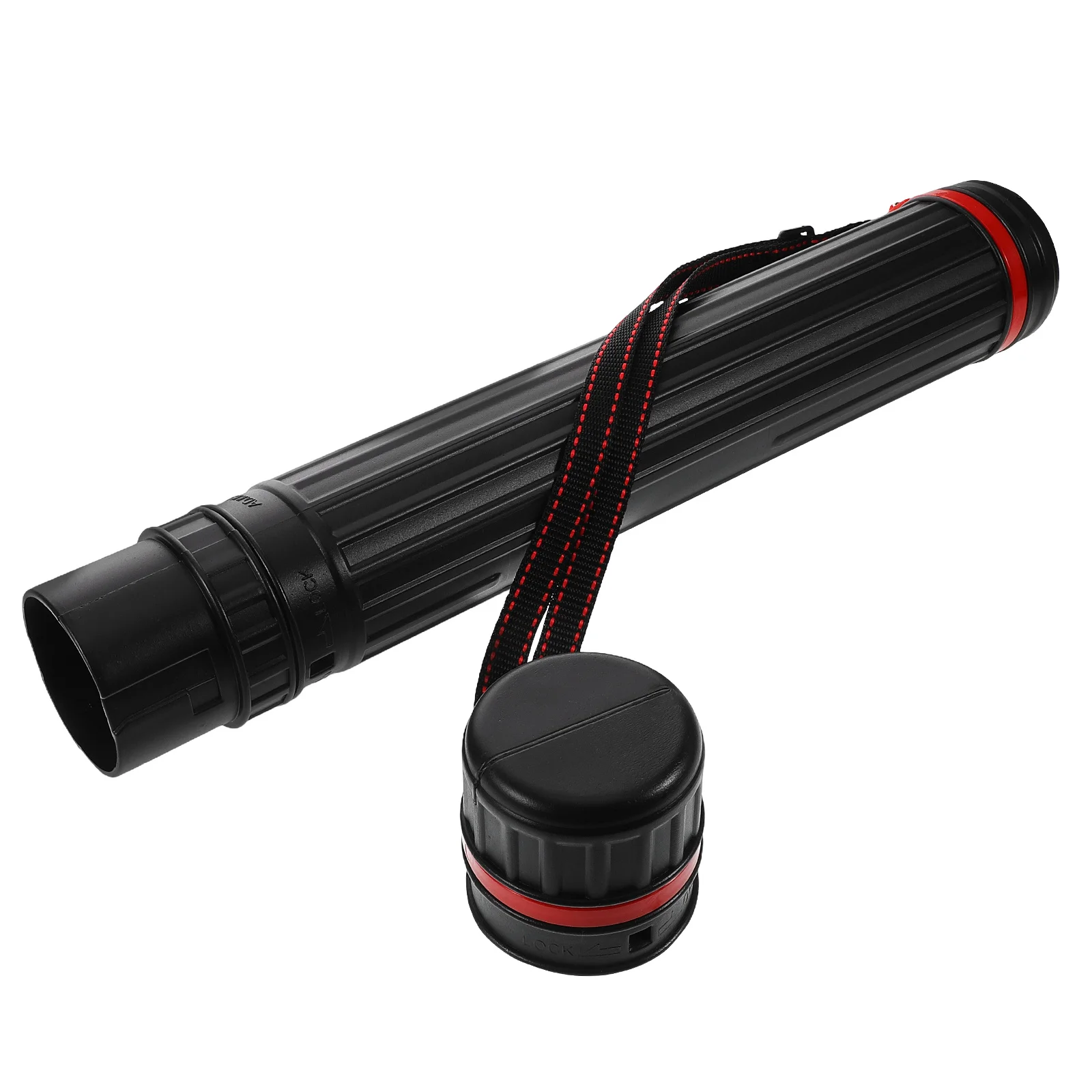 Telescopic Plastic Storage Tube Black Extra Small Expandable Drawing Tube for Posters and Artwork Lightweight Drafting Carrier