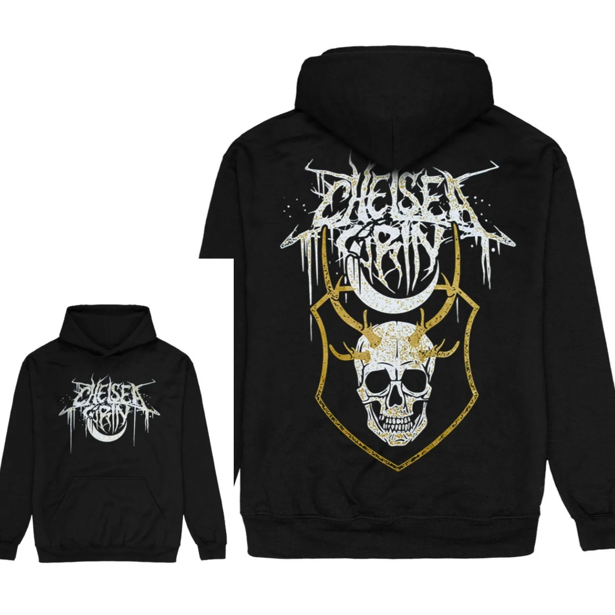 Hot Chelsea Grin Band Print Hoodie Retro Style Hoodie Men and Women Can Wear Autumn and Winter Hoodie