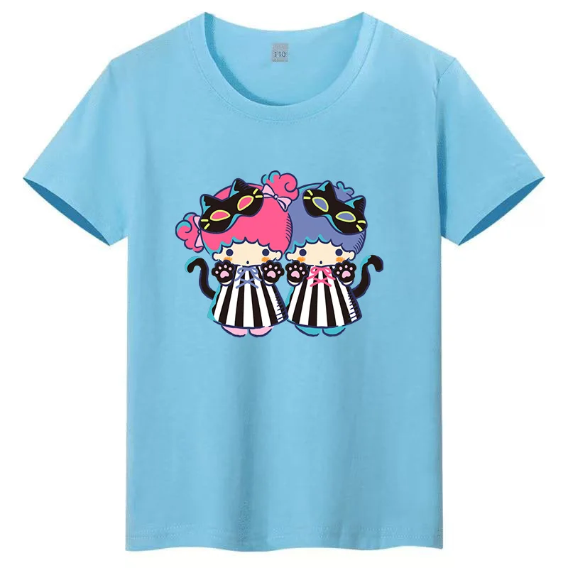 

Детская футболка с принтом Twin Star, модная одежда из чистого хлопка с круглым вырезом, модная одежда для родителей и детей, семейная одежда ярких цветов