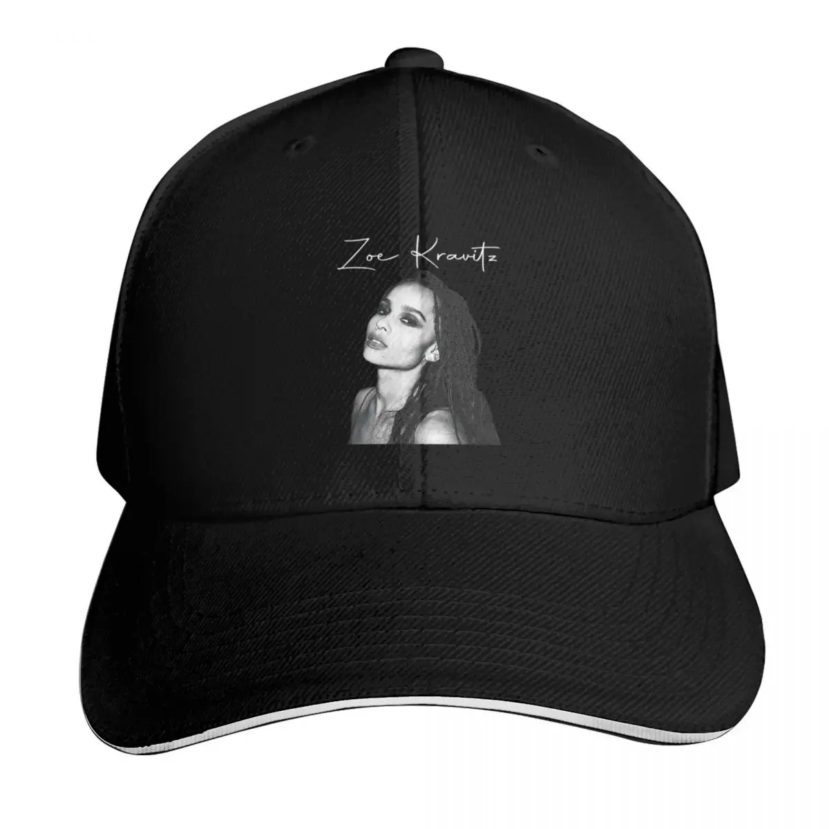 Boné de beisebol com estampa de Zoe Kravitz, chapéu infantil, chapéu militar, chapéu de inverno masculino, viseira de praia feminina, masculino