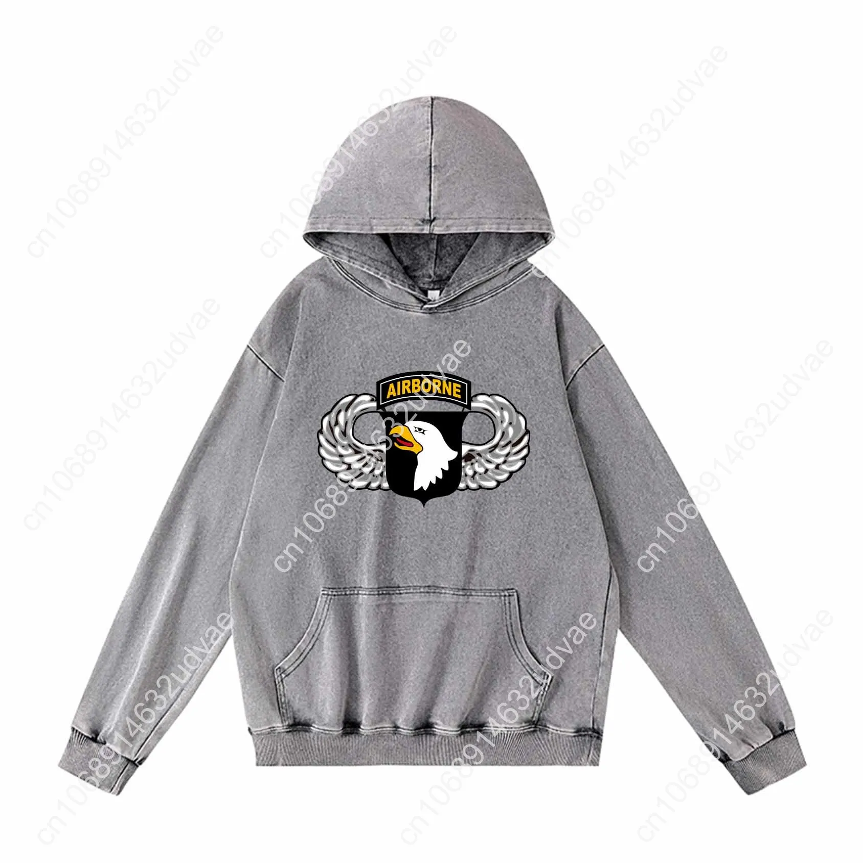 101st Airborne Parachutist Wings Division Patch Felpe con cappuccio Felpa con cappuccio retrò Uomo Donna Adolescente Pullover Top personalizzati