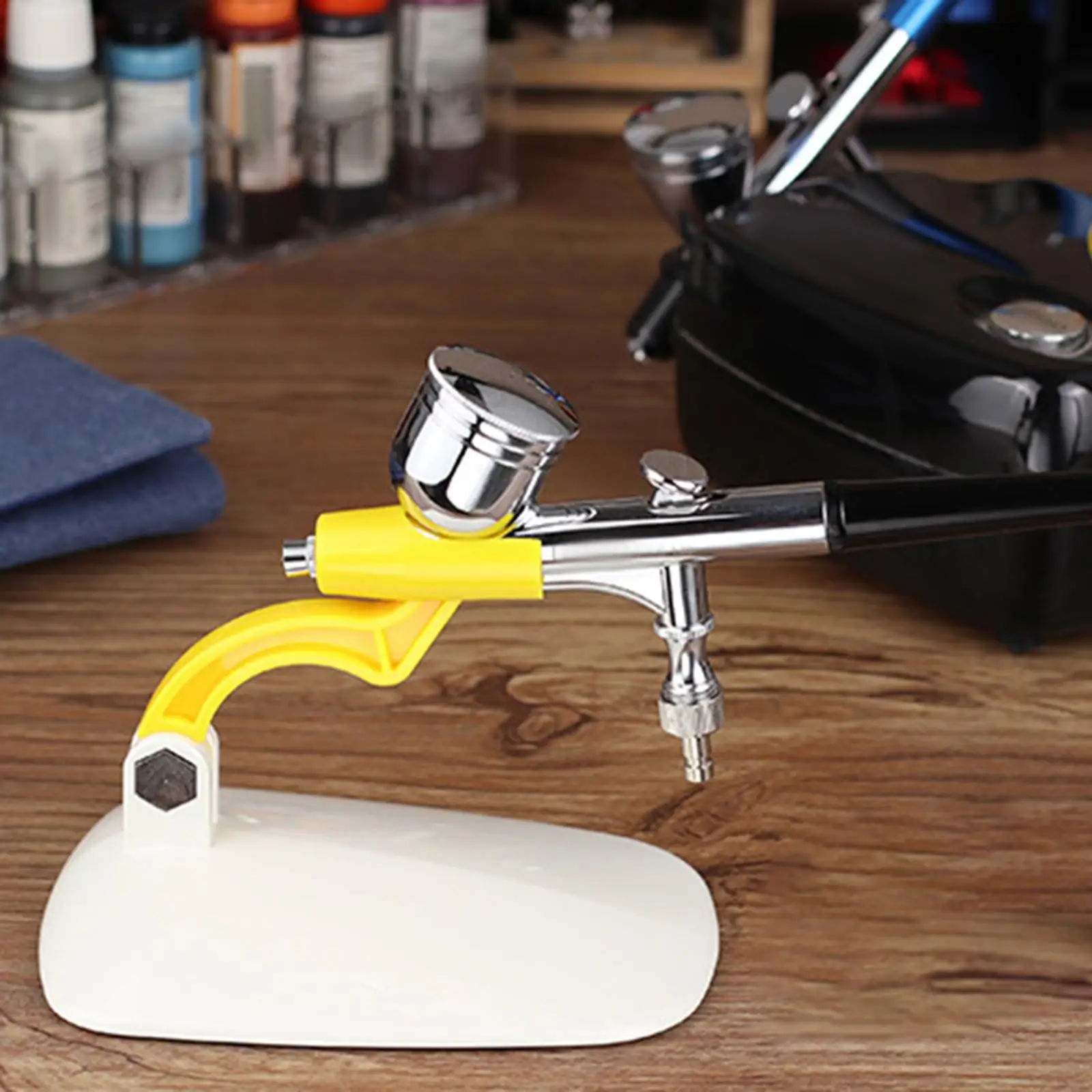 Portable Airbrush Stand Anti Slip Tabletop Storage Rack Durable Plastic for DIY Crafts