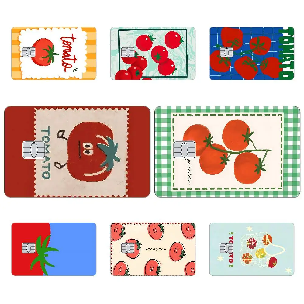Tomato Stamp Figure Card Skin Stickers Matte Suitable For VISA Card Bus And Subway Contactless IC Cards