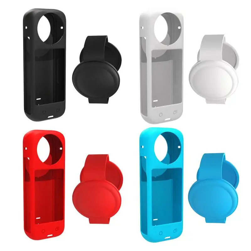 Silicone Case For Insta360 X4 Body Lens Protective Cover Anti-Slip Anti-Scratch Soft Cover For Insta 360 X4 Camera Accessories