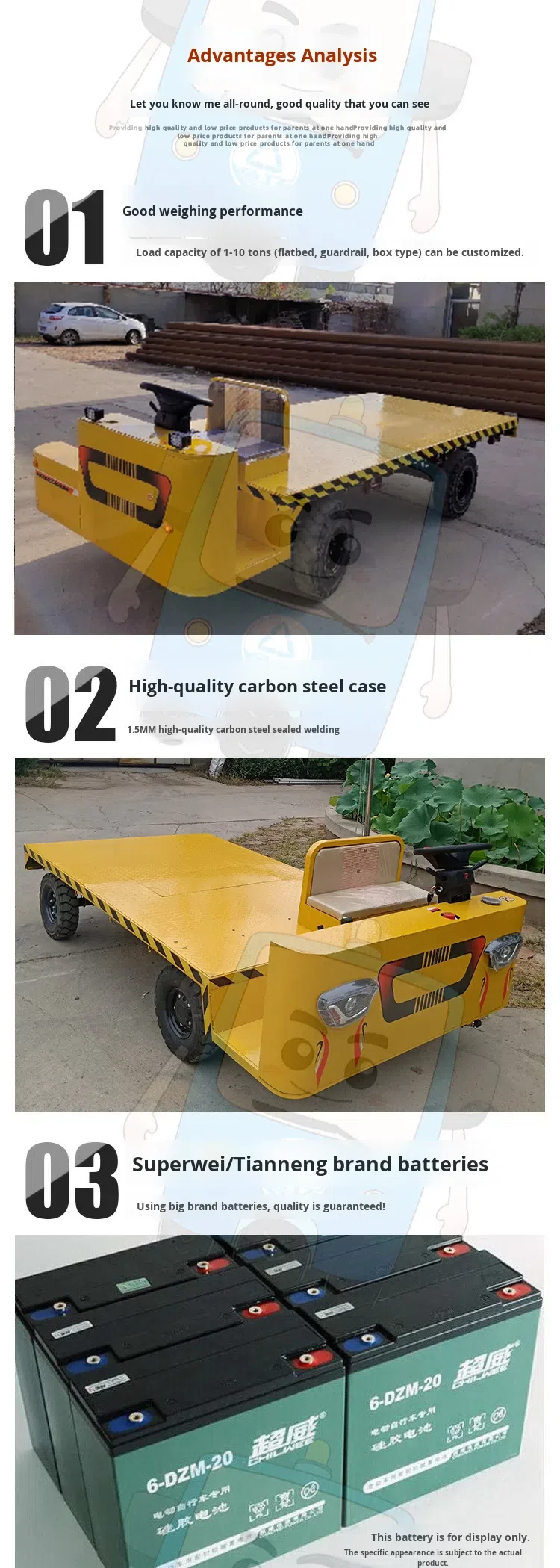 Electric 3-10 Ton Flatbed Transport Truck EURO 5 Horsepower Four-Wheel Short Distance Cargo view 5