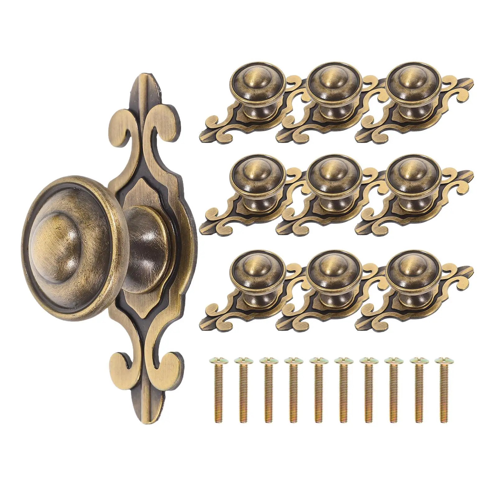 

10 шт. бронзовые ручки в европейском стиле, ручки для шкафа, винтажные ручки для ящиков шкафа