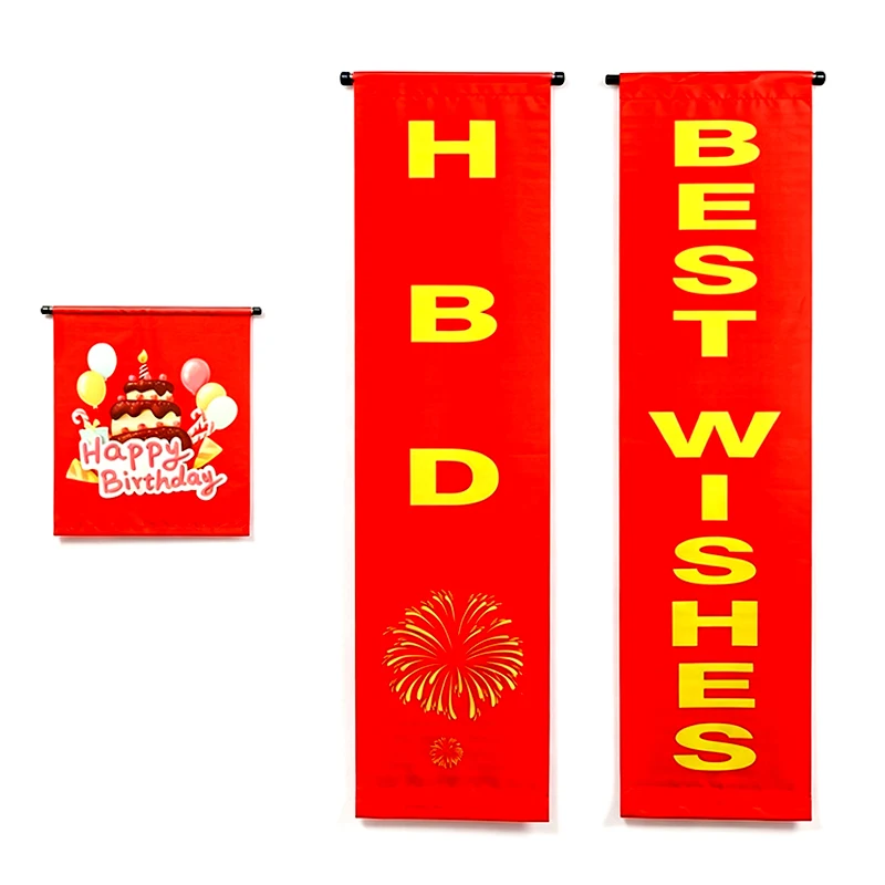 Banner Transform To Couplet Magic Trick Magnetic Split Gimmick Heart Pattern Happy Birthday Stage Magic Prop Magician Party