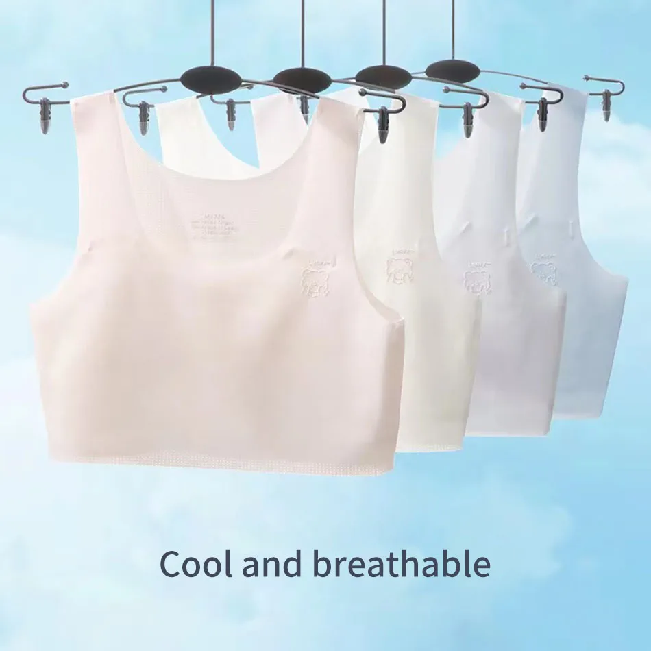 Soft and Discreet Developmental Period Tween Girls Camisoles Bralettes with Built In Cups for Smooth Silhouette Summer Essential