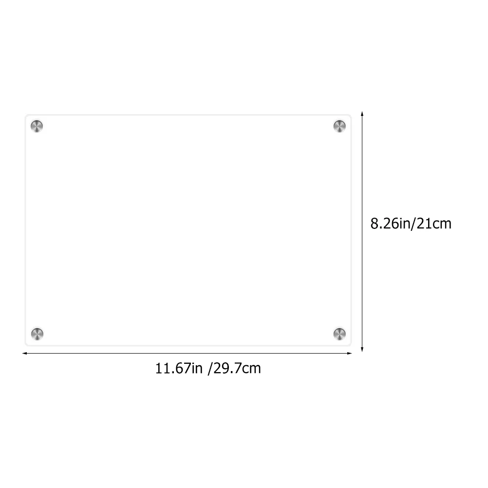 Imanes magnéticos de pizarra blanca transparente, almohadilla acrílica de borrado en seco para la nevera, lista de comestibles, calendario transparente, Force 42x297cm