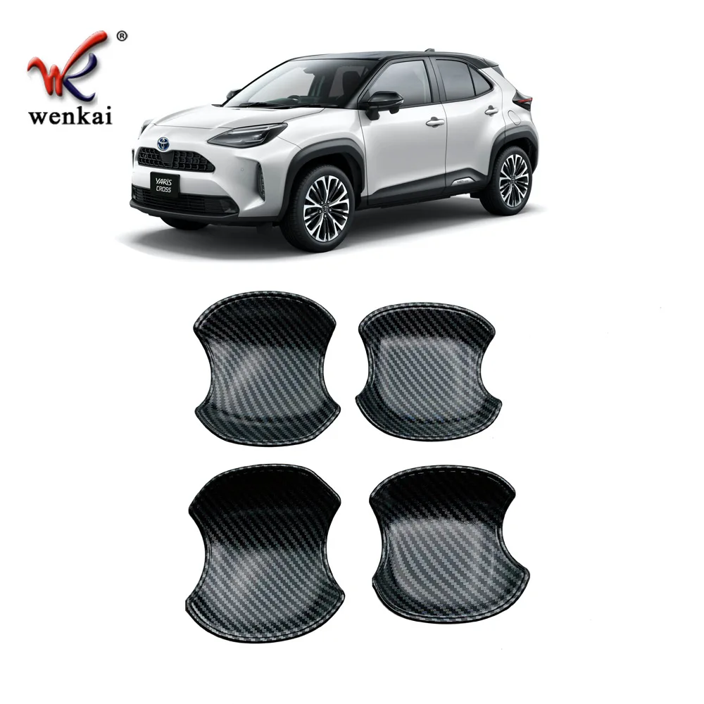 car assecories FOR Toyota Yaris Cross 2021 Exterior door bowl protective cover decorative sequin car stickers