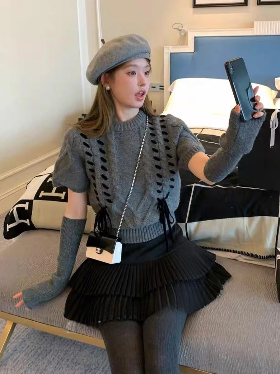 

Женский вязаный свитер Cisas Aosphere Knot, осенне-зимний, высококачественный, красивый, в корейском стиле...