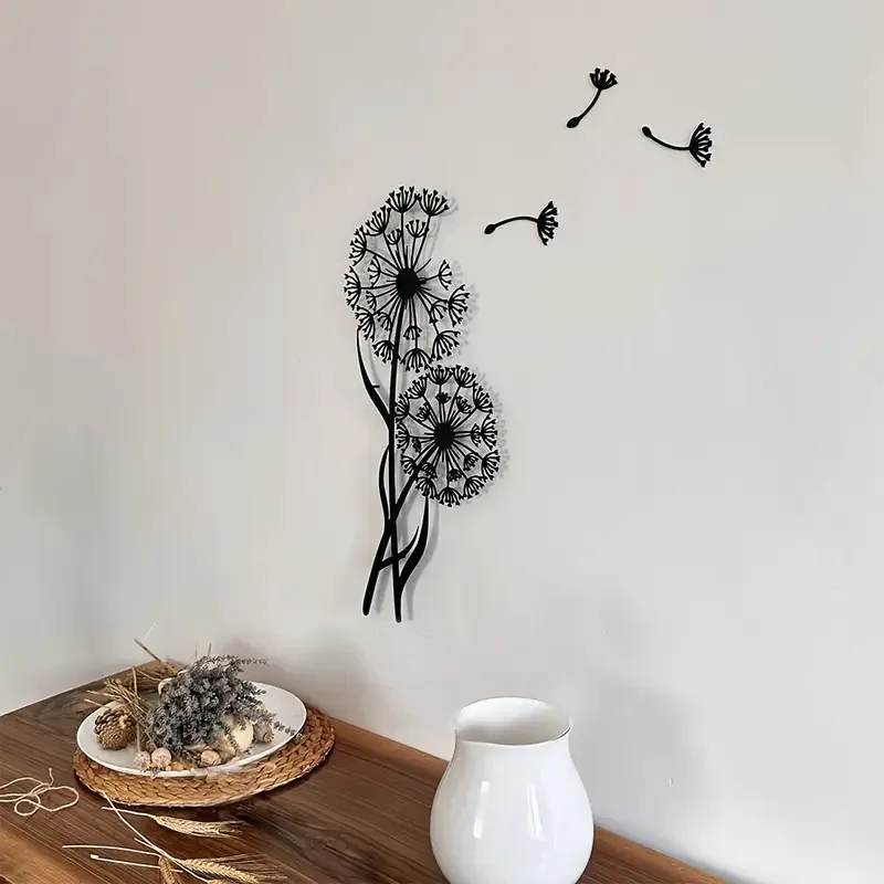 

New Geometric Dandelion Wall Hanging Home Living Room Slaapkamer Decorati Metal Wall Hanging Decoration Adornos Pared Metálicos