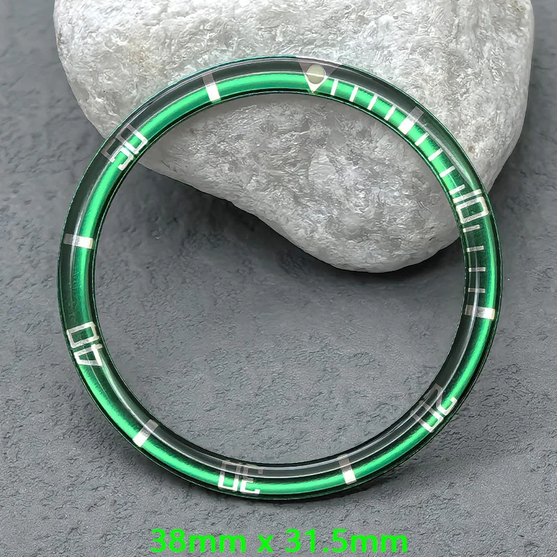 Image of NH35 Gehäuse-Lünettenring 38mmX31.5mm Flache Harz-Aluminium-Lünette Passend für SKX007 SKX009 SRPD Gehäuse NH36 NH35 Uhrwerk Reparaturteile