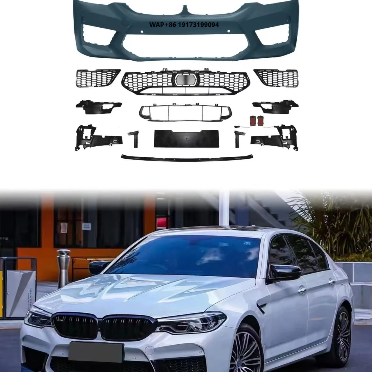 

Car Bumpers G30 G38 Automotive Bumper for 5 Series G30 G38 Upgraded M5 Body Kit for Front Bumper Assembly
