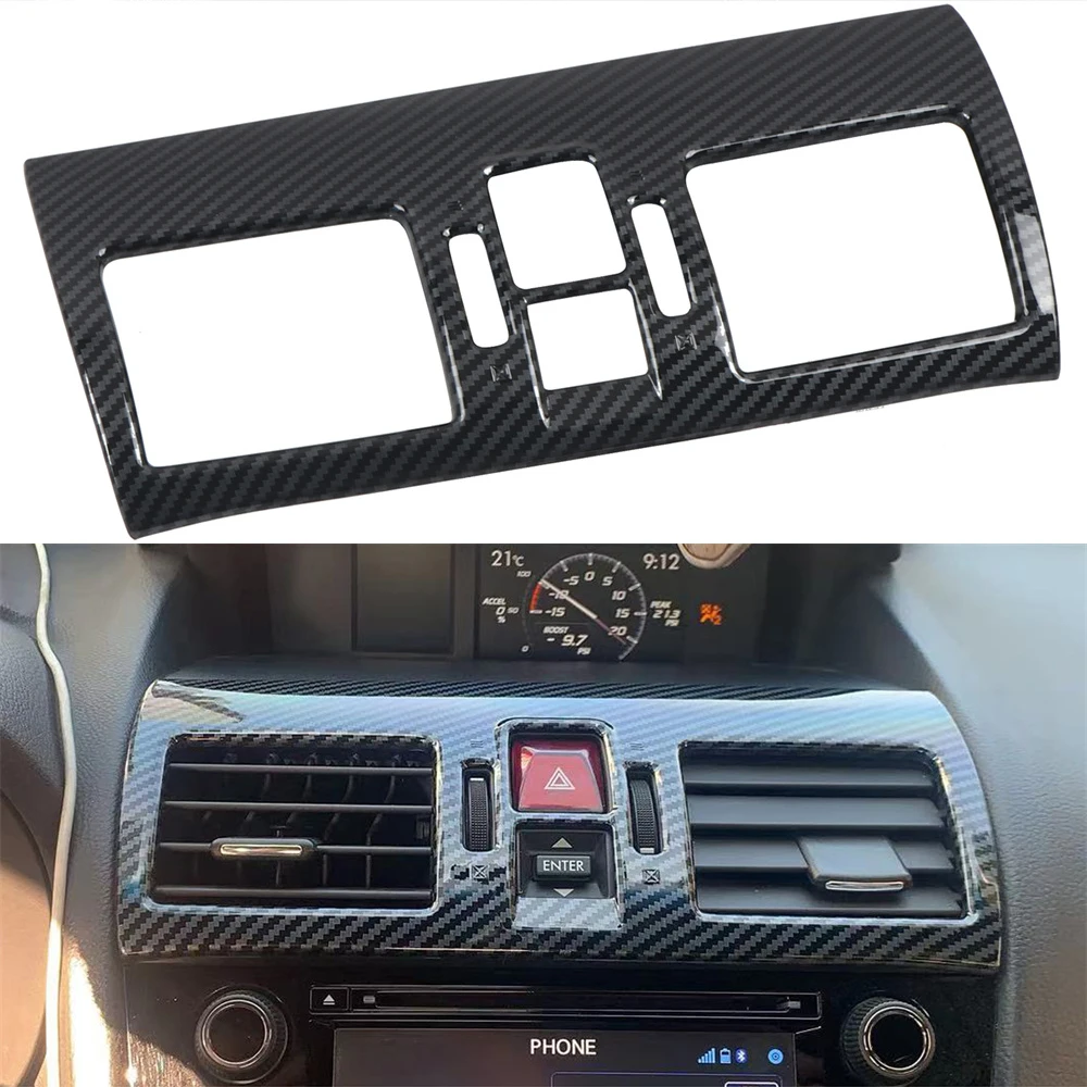 

for Subaru WRX STI 2016-2021 Car Accessories Center Console AC Air Vent Cover Trim ABS Carbon Black 1pc (Not Fit 2015 Model)