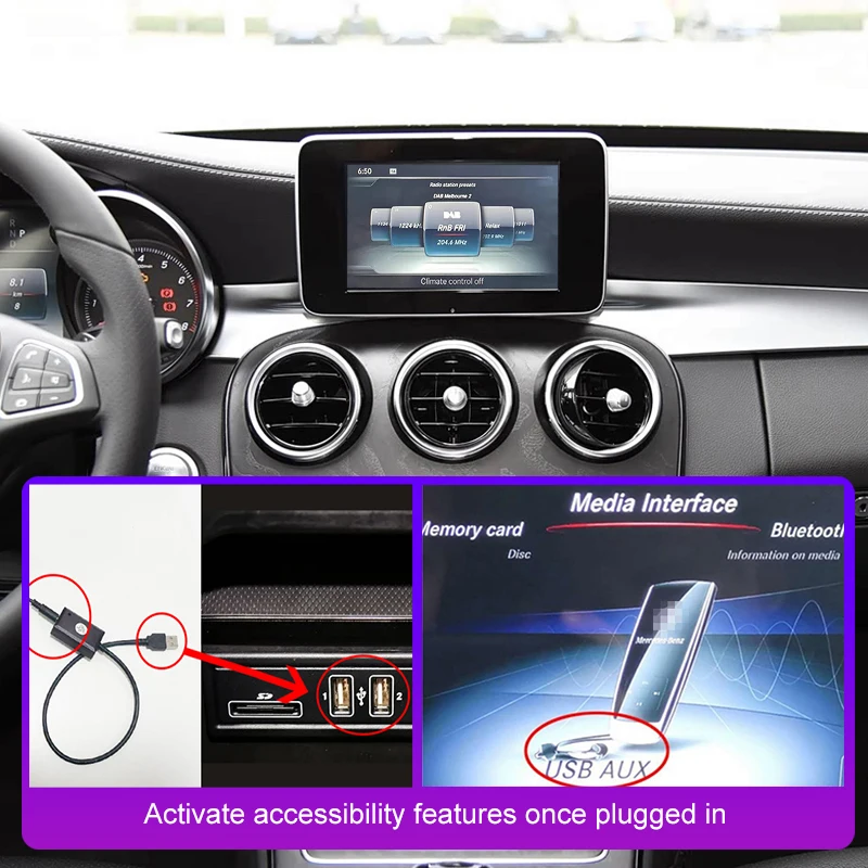 For Mercedes NTG 5.0/5.1 AUX USB Adapter  7