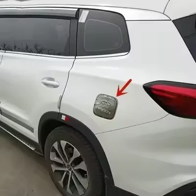 1PCS For Chery Tiggo 8 Pro Max 2022 2024 Car Fuel Tank Cap Decoration Stainless Steel Modification Accessories Stickers view 2
