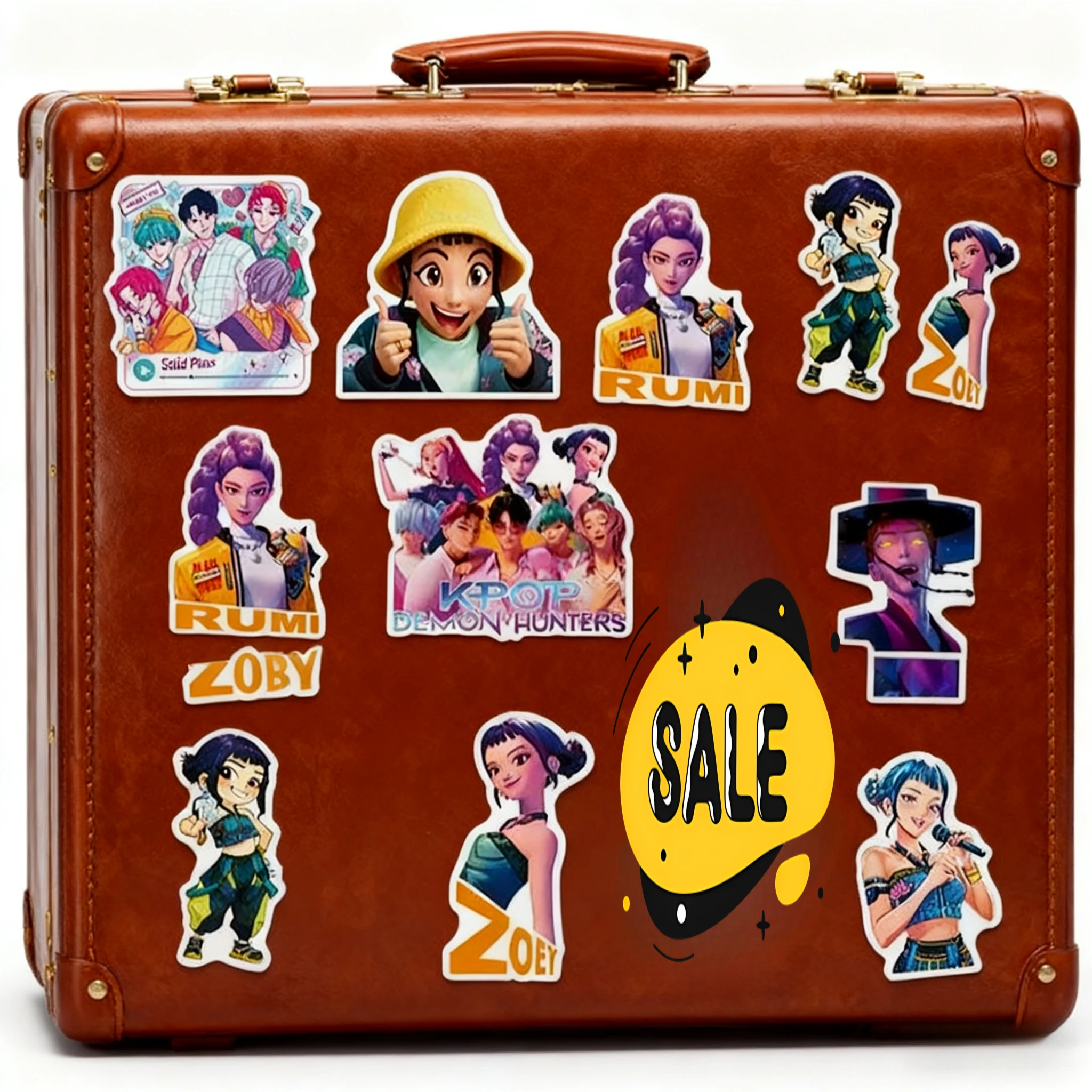 Kreskówki Kpop Demon Hunters Naklejki DIY Wodoodporne Dekoracje Mono Skate Notebook Graffiti Zabawka