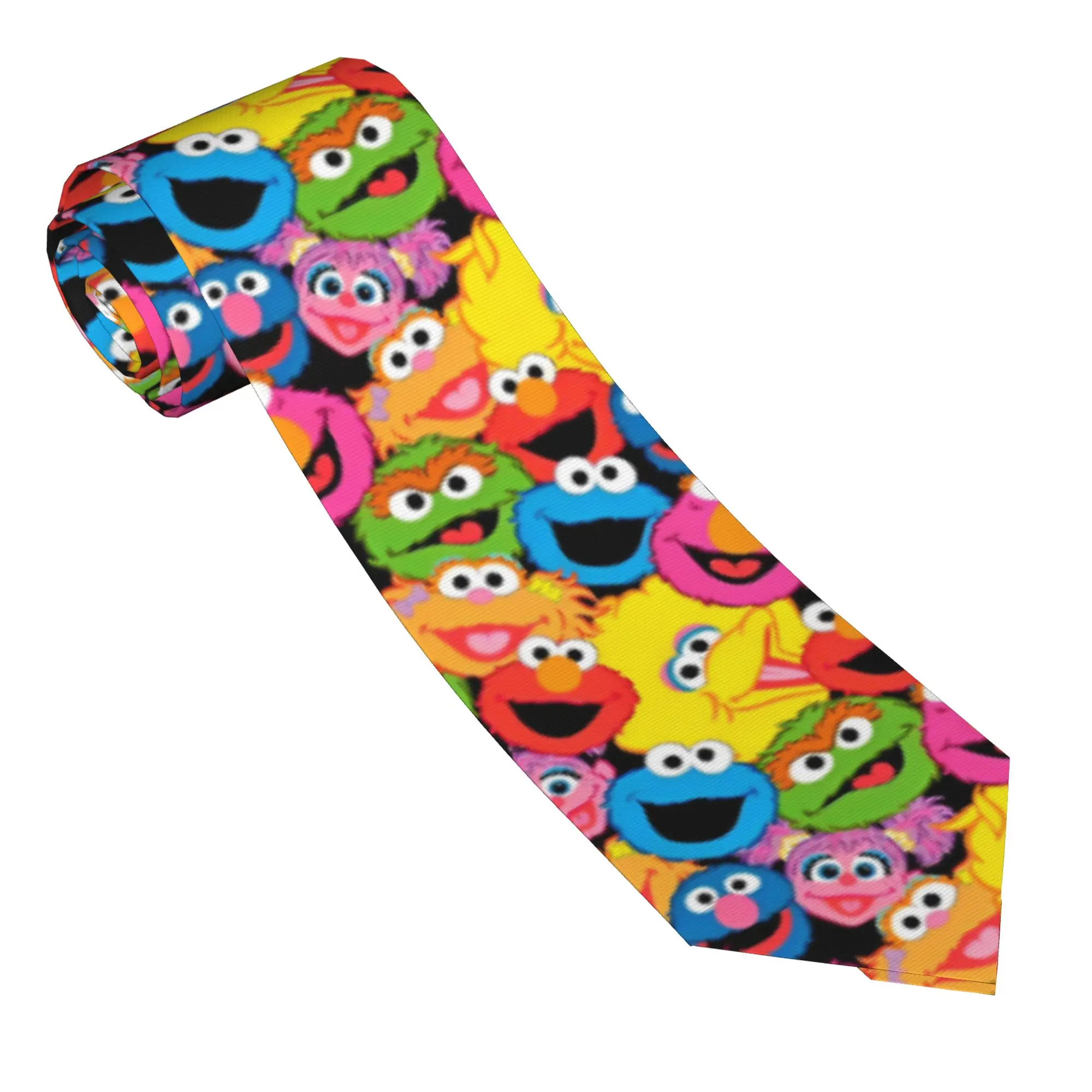 Sesames Streets Cartoon Comedy Necktie 8 cm Neck Ties for Men Casual Wide Accessories Gravatas Wedding Accessories Gift