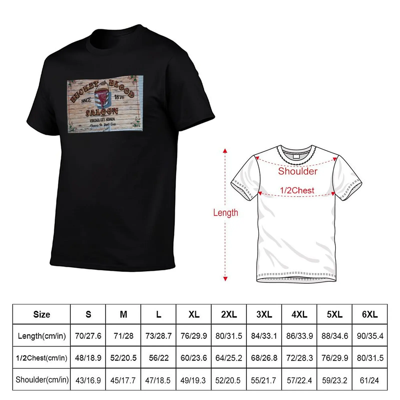 Bucket of Blood Saloon 1876,Virginia City, Nevada, By DAM Creative T-Shirt anime shirt vintage men graphic t shirts