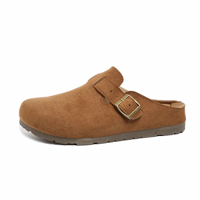 Damen-Retro-Slipper, Damen-Einabsatz-Sandalen, geknöpfte Loafer im koreanischen Stil, Mule-Schuhe, modische Outdoor-Slipper