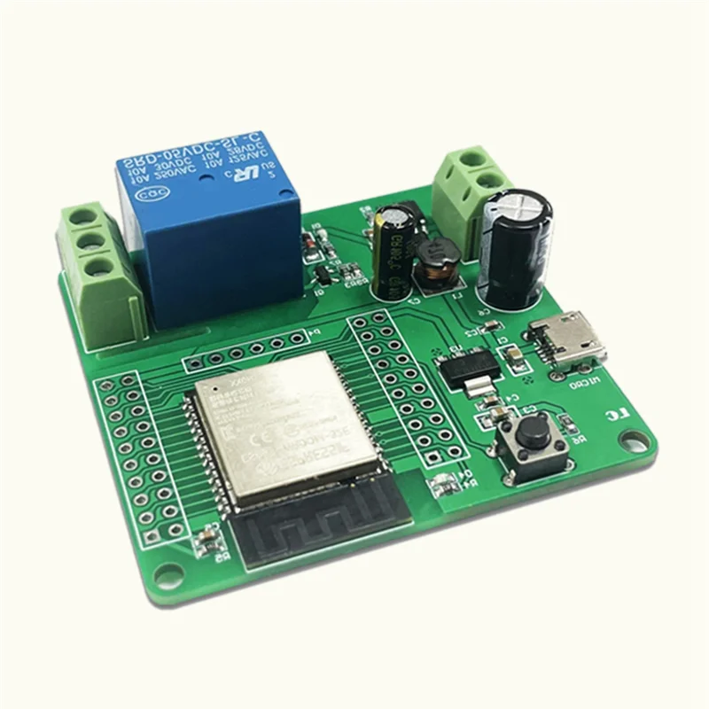 One Channel Relay ESP32-WROOM Development Board Single Relay Module DC 7-60V Power Supply for Home Appliance Accessories