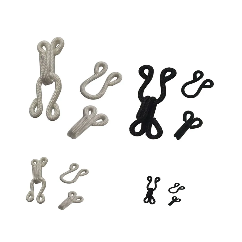 100sets/lot  Fabric Covered Brass Hook/Eye Closure Bra Back Repair Fasteners Sew On Fur Coat Suit Trousers