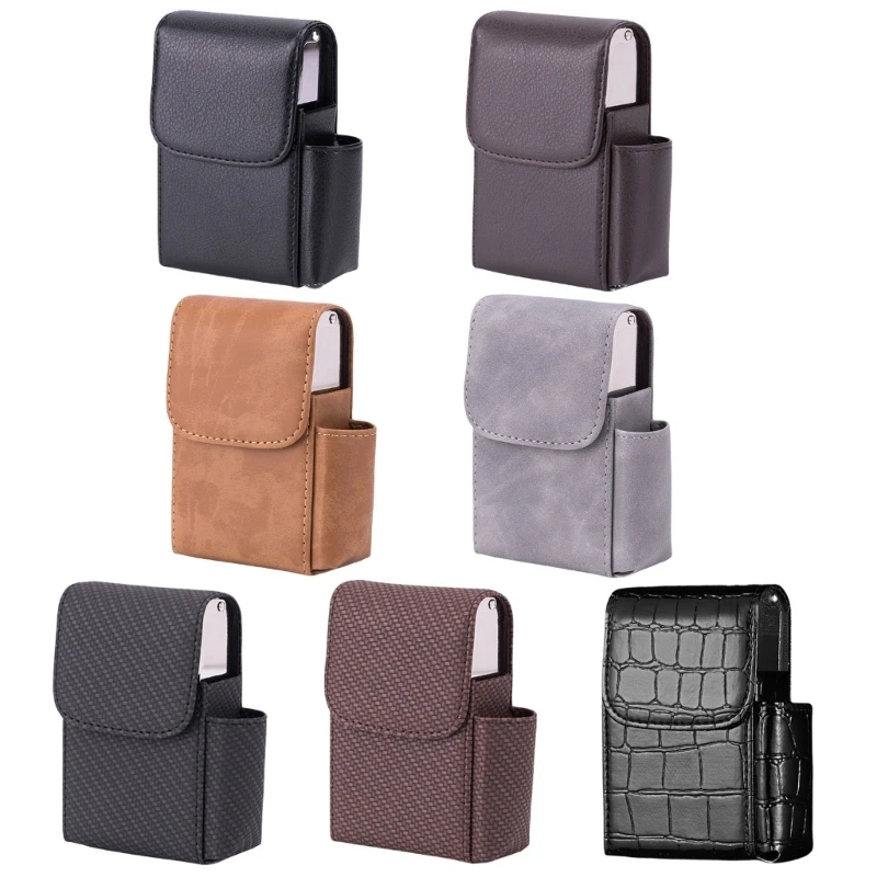 PU Leather Cigarettes Storage Case Portable Holder Pocket for Daily Use