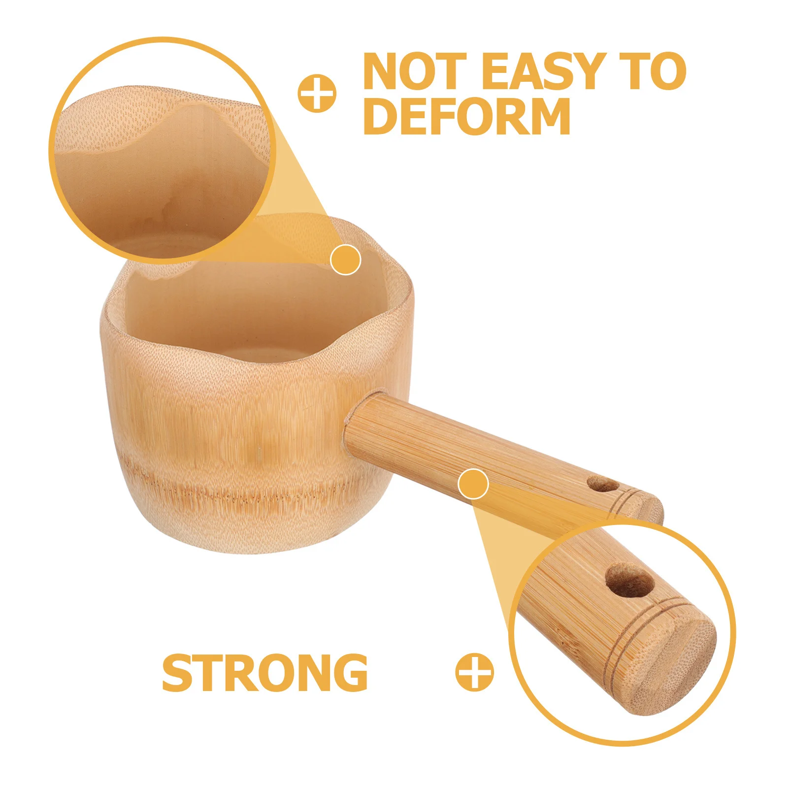 

Bamboo Water Ladle Scoop Thickened Bath Hair Washing Long Handle Multipurpose Watering Ladle Household Garden