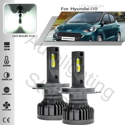 2PCS H19 Led Bulbs Car Headlights High Low Beam 6500K White Auto Lighting For Hyundai i10 i20 Staria Lada Granta Canbus no error