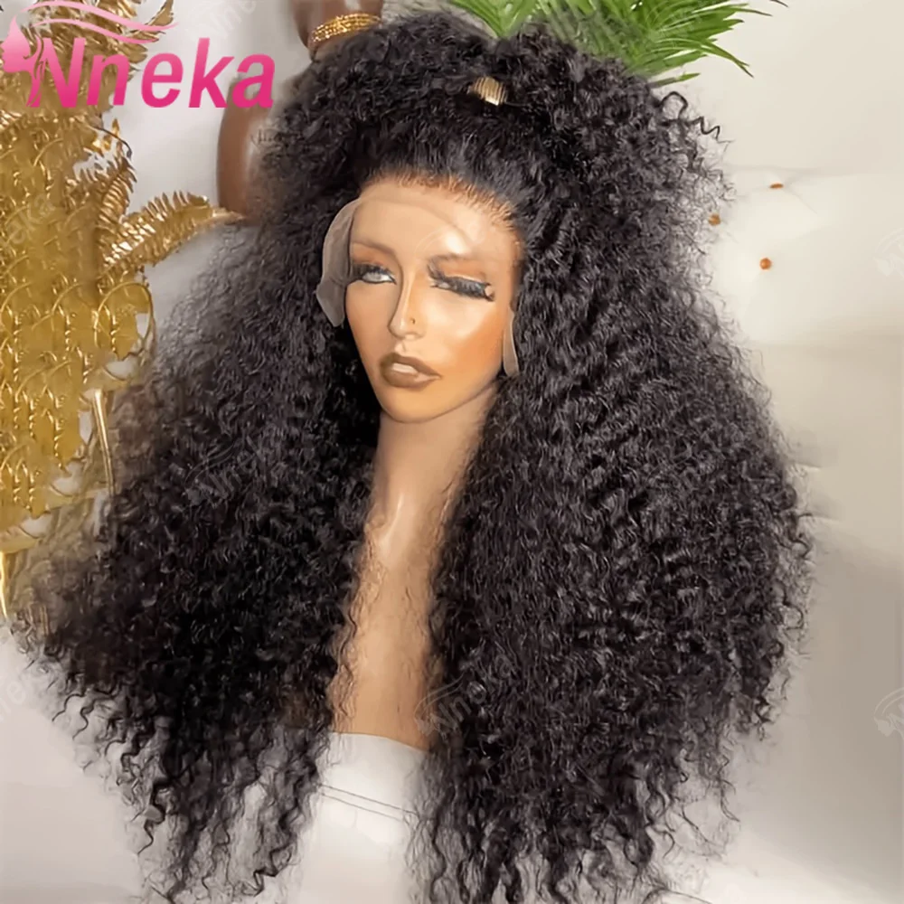 

40 inch 13x4 13x6 Deep Curly Transparent Lace Frontal Wig 250 Density Human Hair Pre Plucked Brazilian Human Hair Wigs For Women