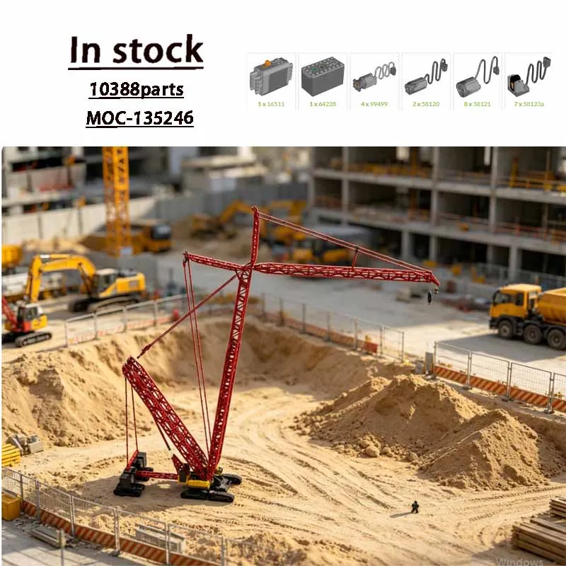 

MOC-135246 Jumbo Construction Heavy Industry Crawler Crane SCC40000 Building Block Model 10388 Building Block Parts Kids Toys