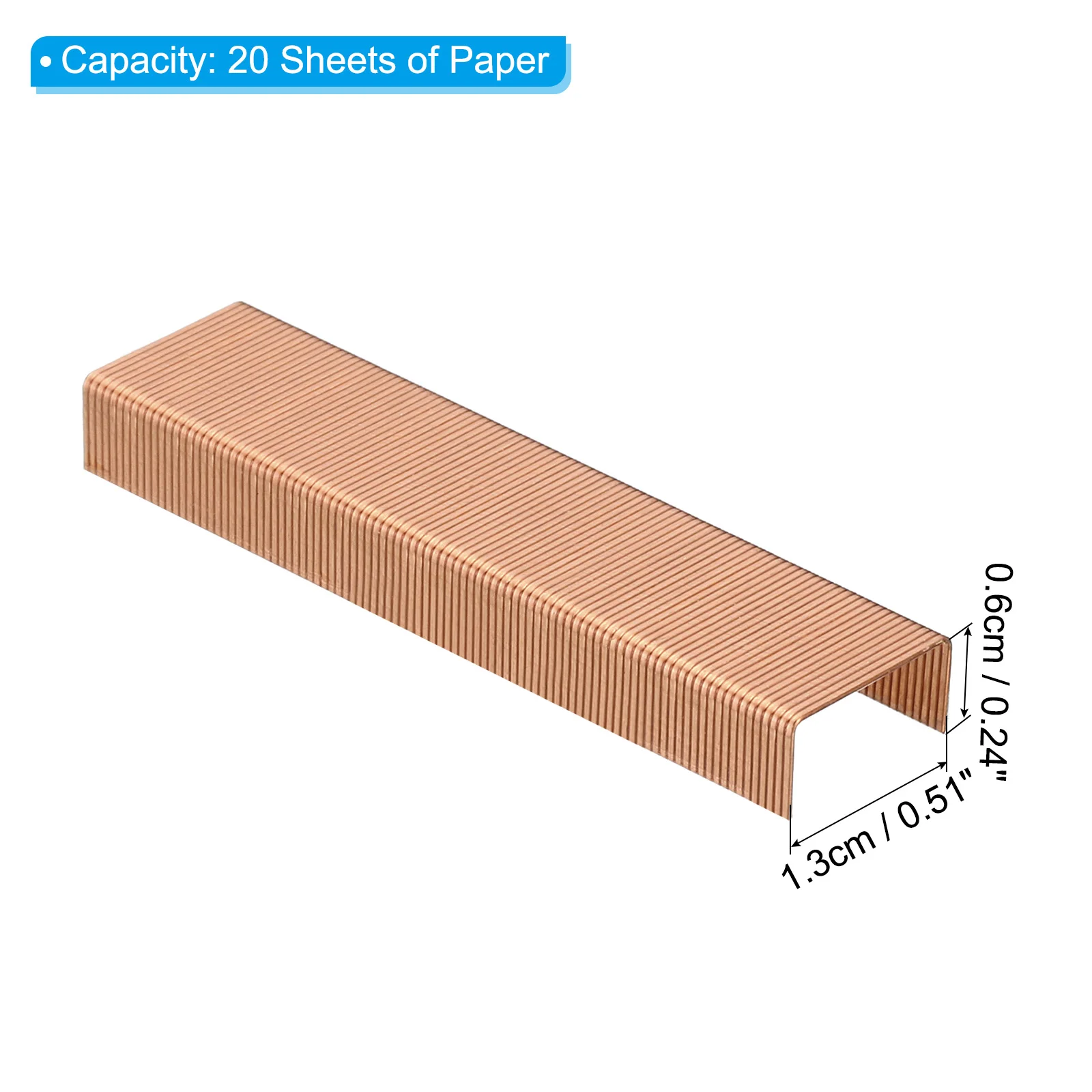 4000Pcs/4Pack Rose Gold Metal Staples 26/6 Standard Stapler Staples 1/4Inch Long Staple Jam Free Binding Tools Office Stationery