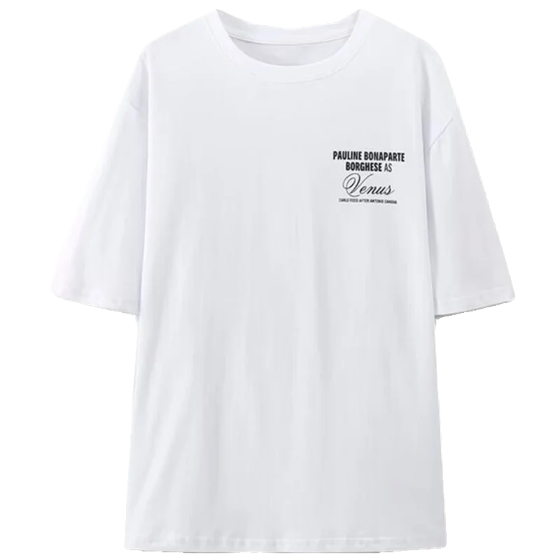 

Summer 2024 Casual Loose Contrast Color Printed T-irt Women's Faion New Arrival round Ne ort Sve Regular Length