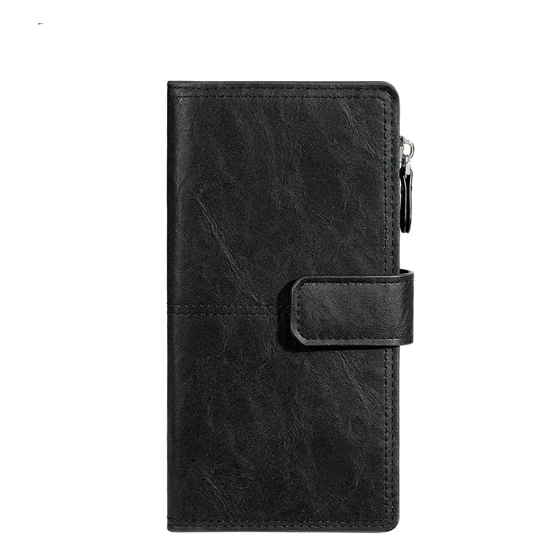 محفظة رجالية مضادة للسرقة محافظ رجالية كلاسيكية من جلد البولي يوريثان بسحاب محفظة نسائية للعملات المعدنية حامل بطاقة الائتمان للرجال والنساء