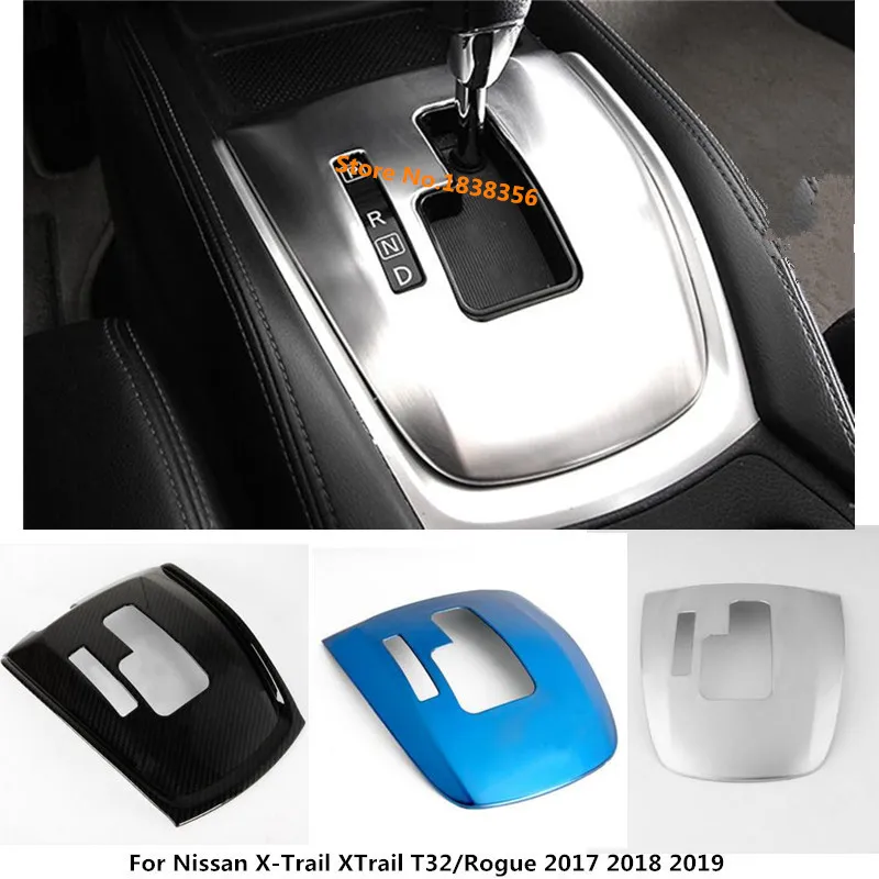 

For Nissan X-Trail XTrail T32/Rogue 2017 2018 2019 2020 Car Stainless Steel Middle Front Shift Stall Paddles Cup Lamp Frame Trim