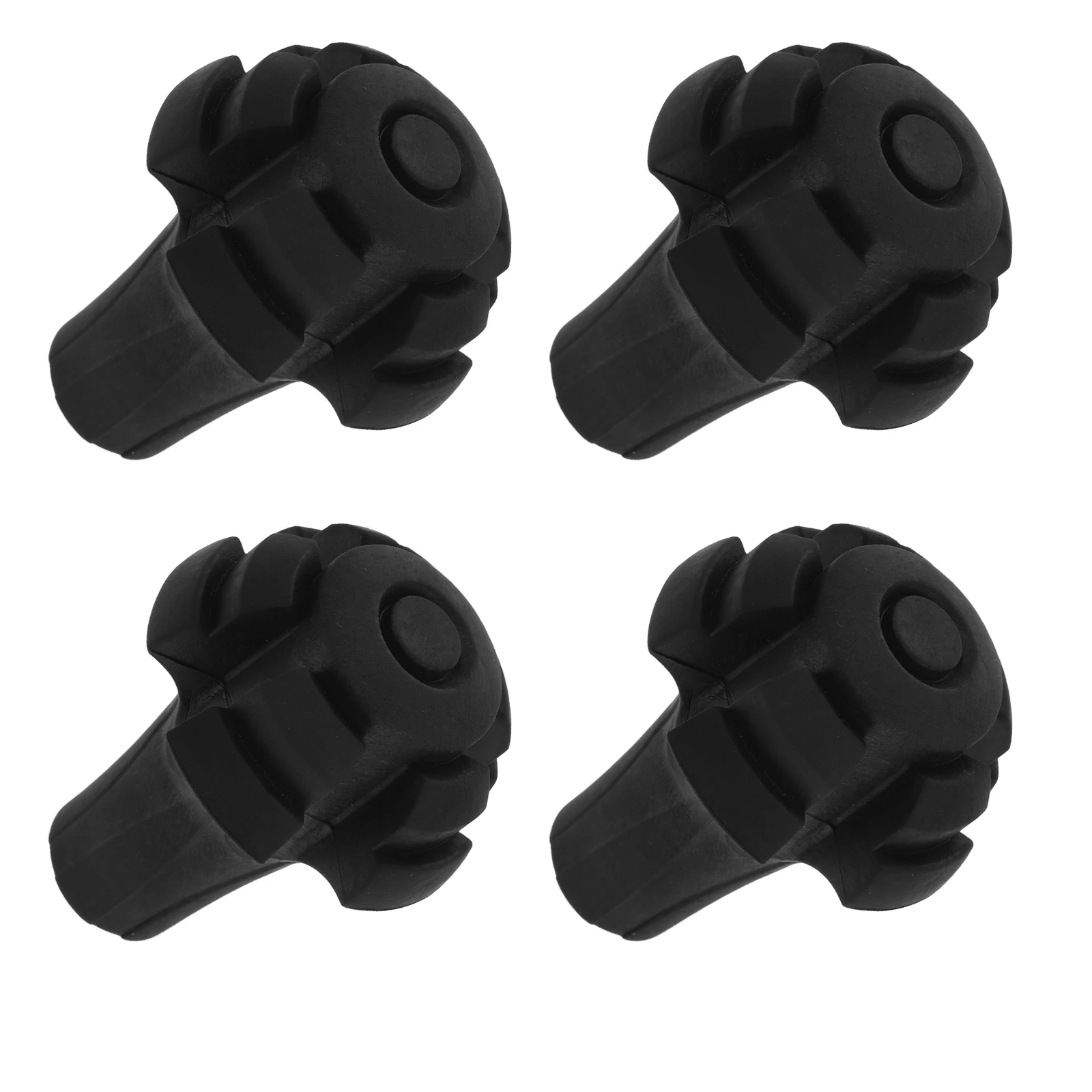 

4 Pcs Trekking Pole Cover Cane Tip Sugar Crutch Tips Rubber Hiking Accessories Travel