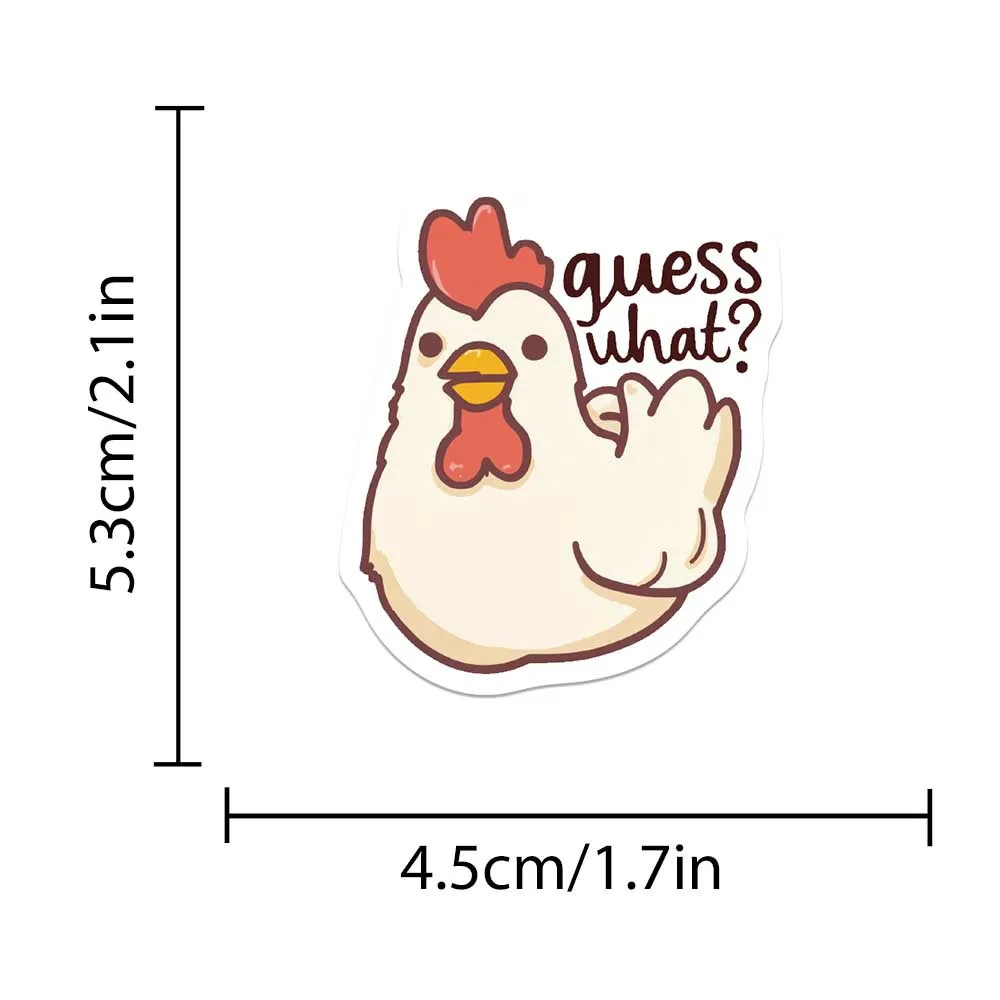 50 قطعة ملصقات حيوانات كرتونية مضحكة شارات ميمي للهاتف المحمول وحقيبة الكمبيوتر المحمول ولوح التزلج وملصقات مقاومة للماء #4