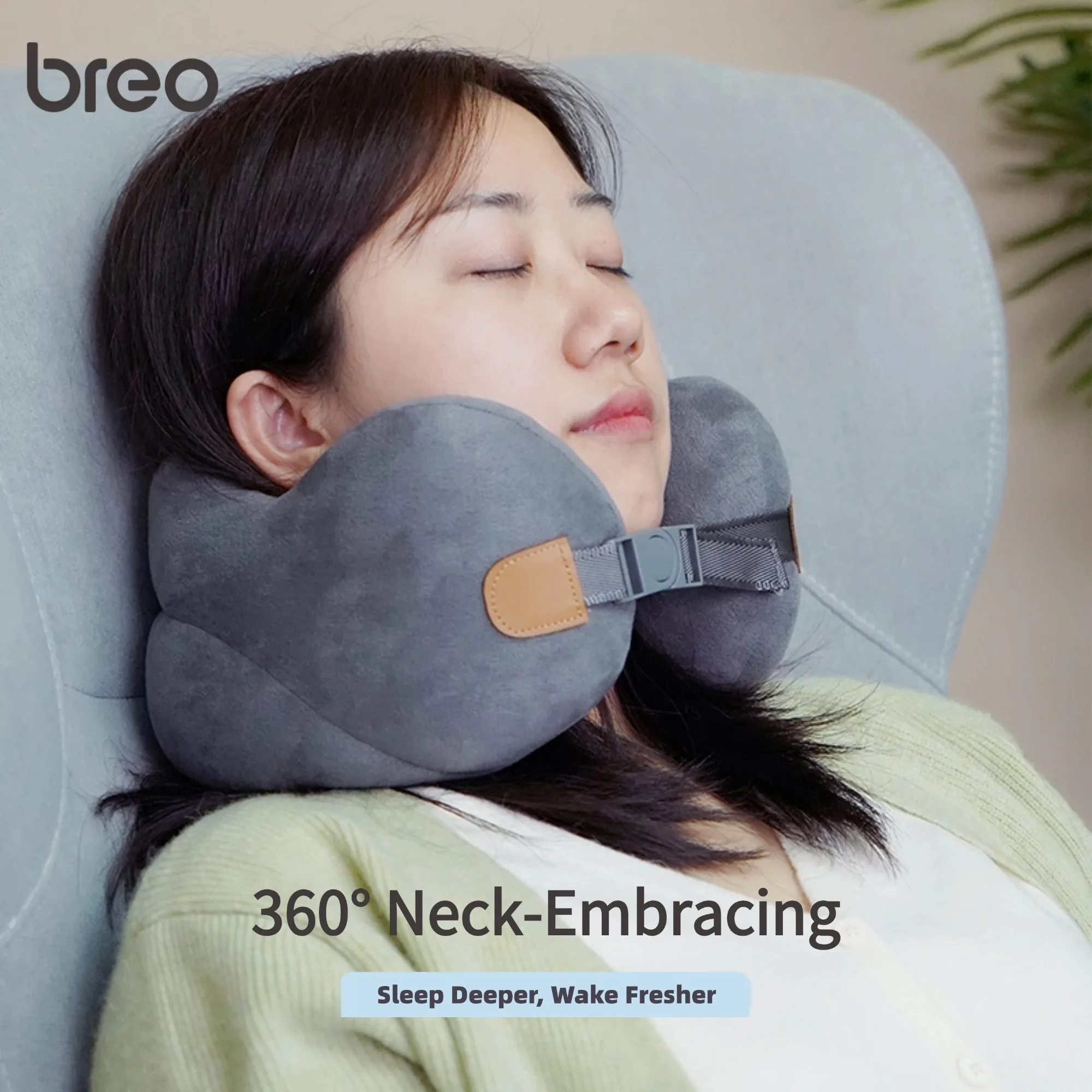 

Breo U-образный шейный бандаж, сильная поддержка, мягкий шейный воротник, автомобильный самолет, поезд, путешествия, офисное использование