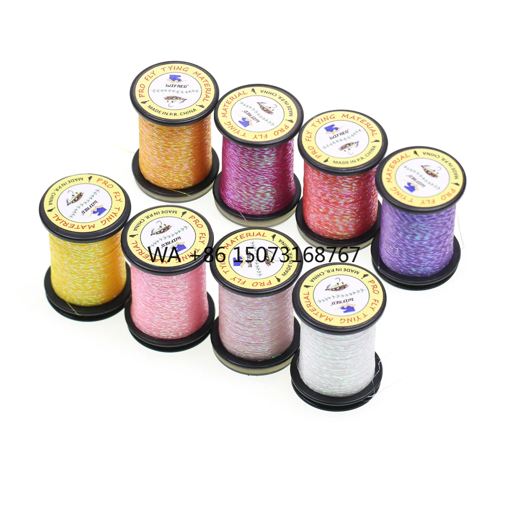 

Металлическая нить для завязывания мушек, блестящая мишура нимфы, сверкающий материал для завязывания мушек для завязывания зуммеров, нимф и сухих мух