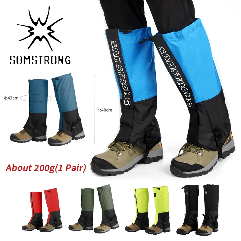 

SAMSTRONG водонепроницаемые чехлы для ног, 1 пара, снегозащитные, пескозащитные, водонепроницаемые, нейлоновые, сверхлегкие, уличные, износостойкие, походные, бахилы