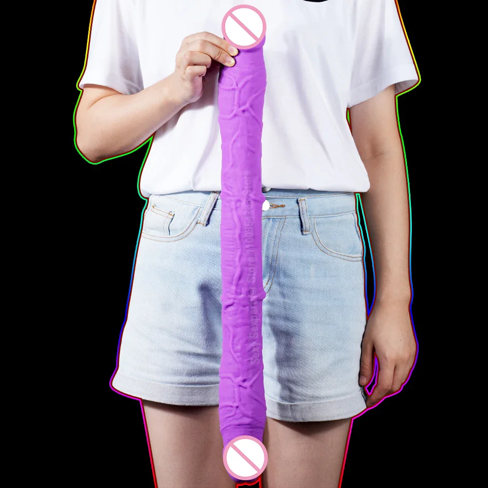 62cm Extra Long Double Headed Dildo U Shape Double Big Penis Vagina Anal Penis Artificial Masturbator Dildos Sex Toys For Women